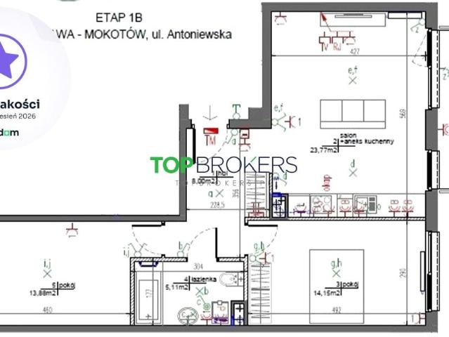 Wynajmę mieszkanie w apartamentowcu m3 z aneksem kuchennym 65 m² Warszawa