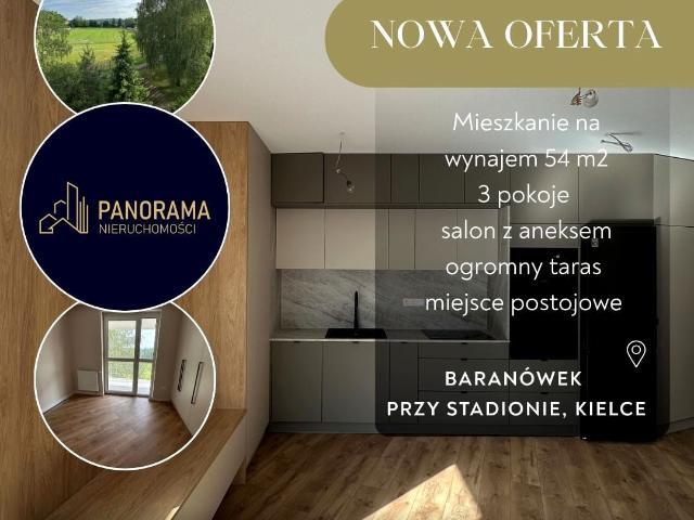 Wynajmę mieszkanie w apartamentowcu wysoki standard 54 m² przy lesie ul. Szczepaniaka, Kielce, Baranówek