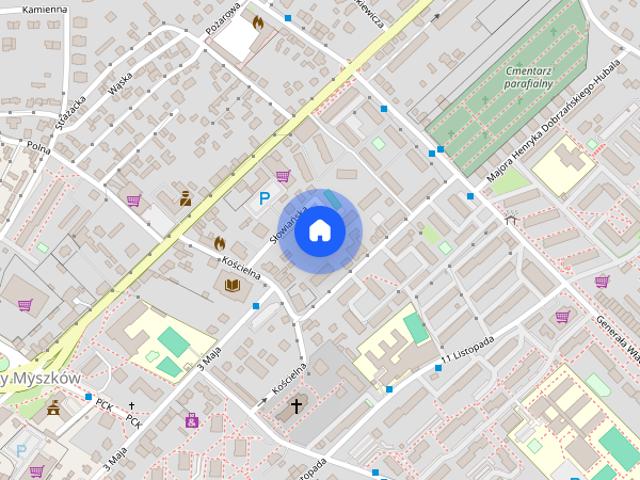 Wynajem Myszkow kawalerka 34 m2 1 550 zl