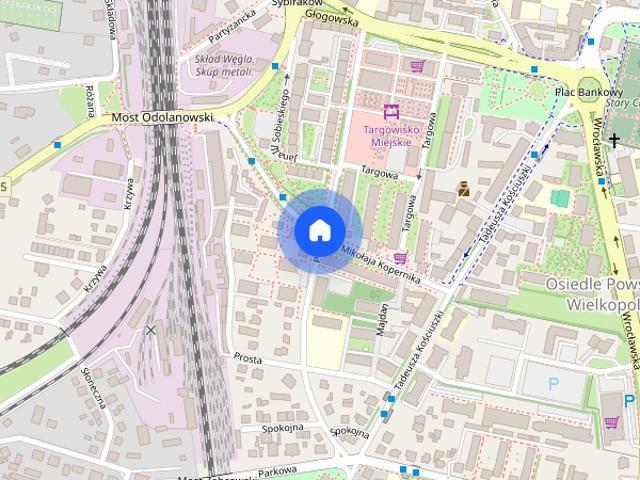 WYNAJEM Centrum 2 pokoje 1 piętro parking targ ul. Piastowska