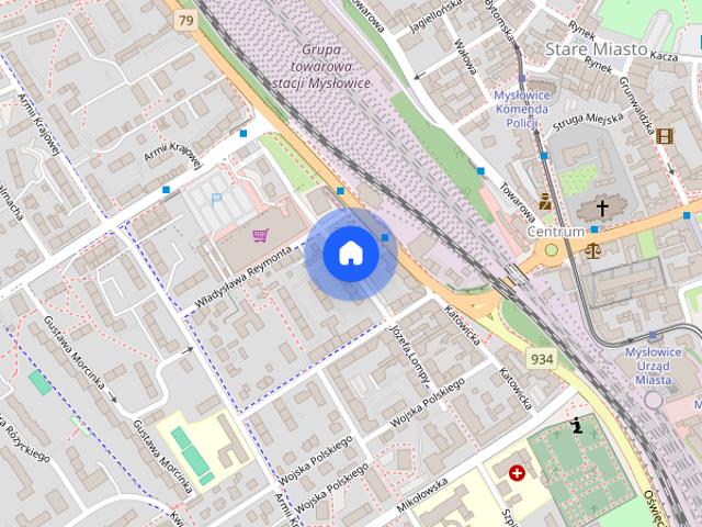 Wyposażone, dwupokojowe mieszkanie w centrum przy ul. Lompy | Spacer3D