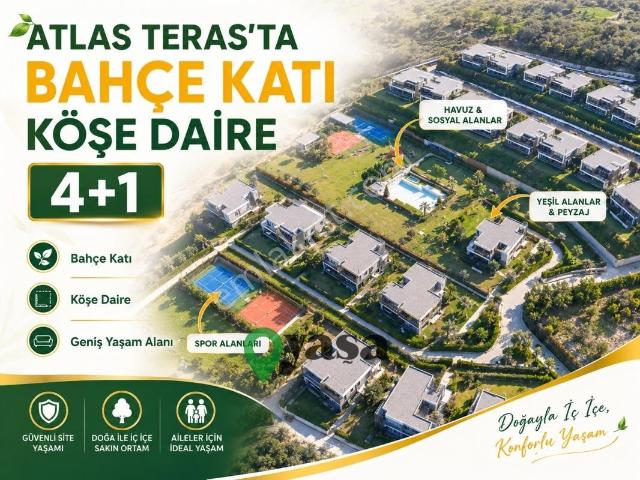 Yaşa Gyd Atlas Terasta Bahçe Katı Köşe Daire Satılık Lüks 4+1