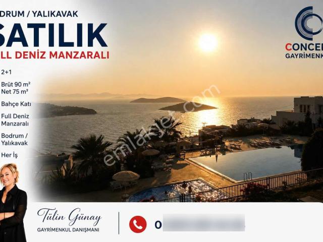 Yalıkavak Gerişte Full Deniz Manzaralı 2+1 Bahçe Katı