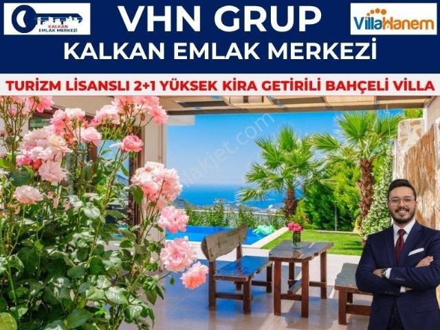 Yapı Kayıtlı Turizm Belgeli Bahçeli Deniz Manzaralı 2+1 villa