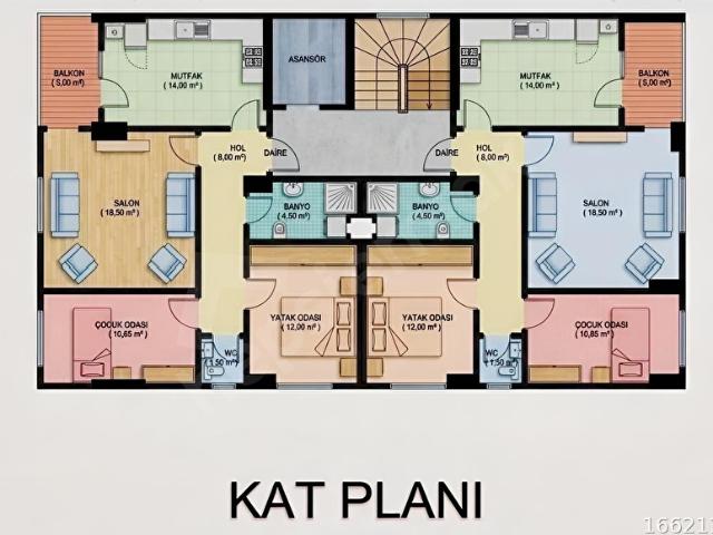 YAVUZ EMLAKTAN ÇARŞI MERKEZİNDE 2+1 SIFIR DAİRE