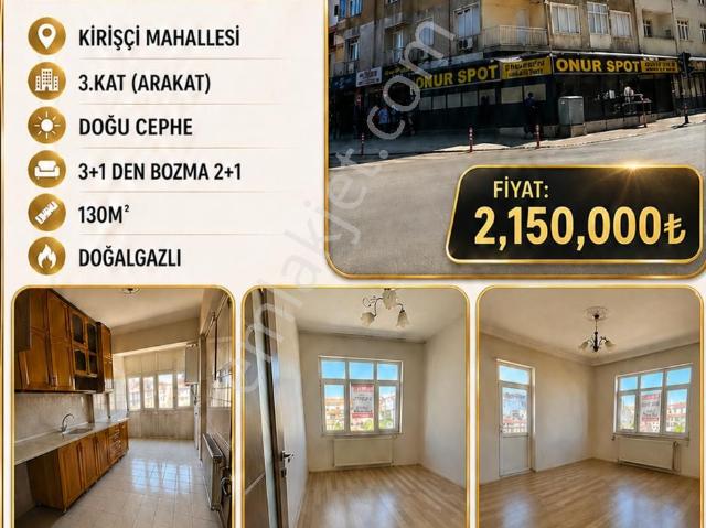 Yeşil Gayrimenkul Den Kirişçi Mahallesinde 3+1 Den Bozma 2+1 Satılık Daire