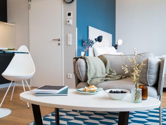 Your City Studio offers modern, Viennese style living on the 7th floor, Vienna Amsterdam Apartments for Rent