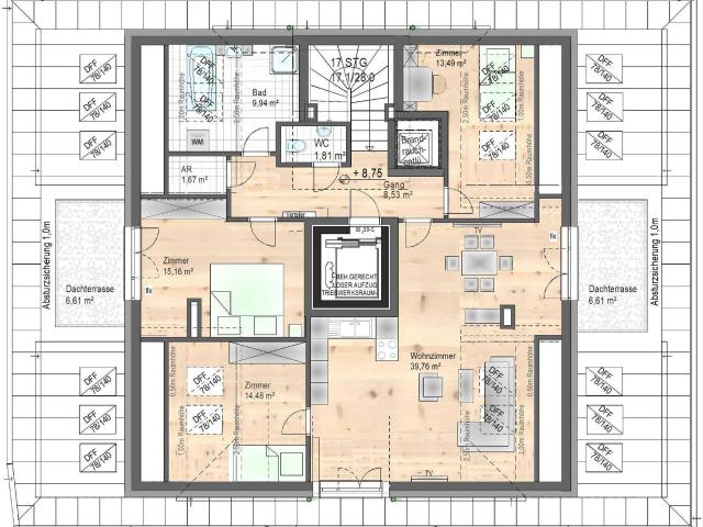 Projekt Stella: Your Vienna PARADISE: A haven of comfort and convenience – PENTHOUSE with 4 rooms, 2 balkonies and Car Parking place