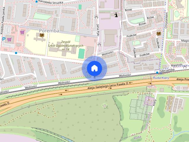 Zabrze Poręba | Mieszkanie wynajem 36,5 m² | Media miejskie | Parter