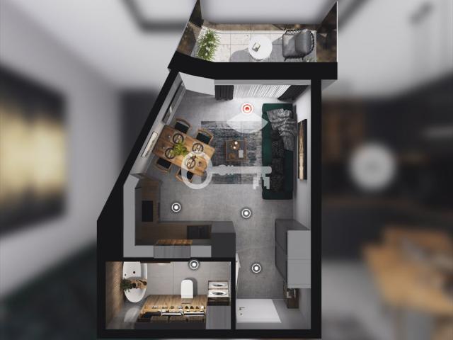 Sprzedam 26 m² apartament w Wiślane Tarasy 2.0 z tarasem i ogródkiem