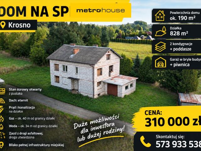 Zapraszam do domu 199 m² w Krośnie z dużą działką