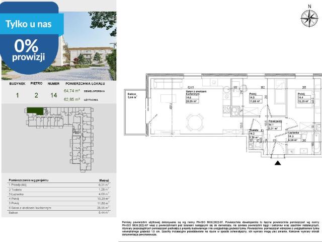 Zapraszam do mieszkania 62,85 m² na Aleji Mickiewicza
