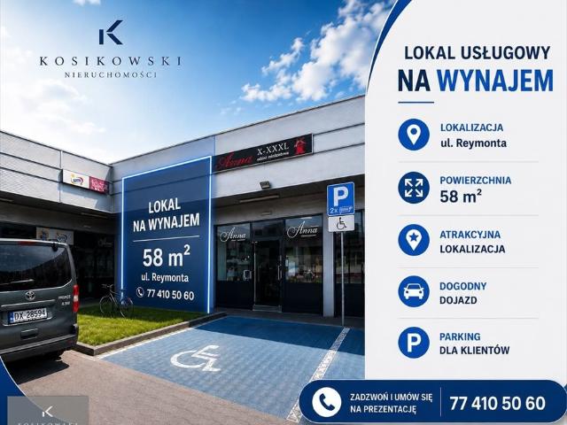 Zapraszam do wynajęcia 58 m² lokalu usługowego w pasażu Reymonta