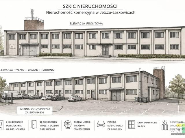 Zapraszam do zakupu 1600 m² nieruchomości komercyjnej w Jelczu Laskowicach