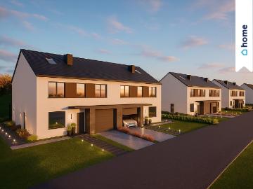 Nowoczesny bliźniak 119 m² z garażem i ogrodem