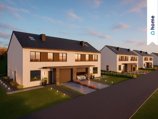 Nowoczesny bliźniak 119 m² z garażem i ogrodem