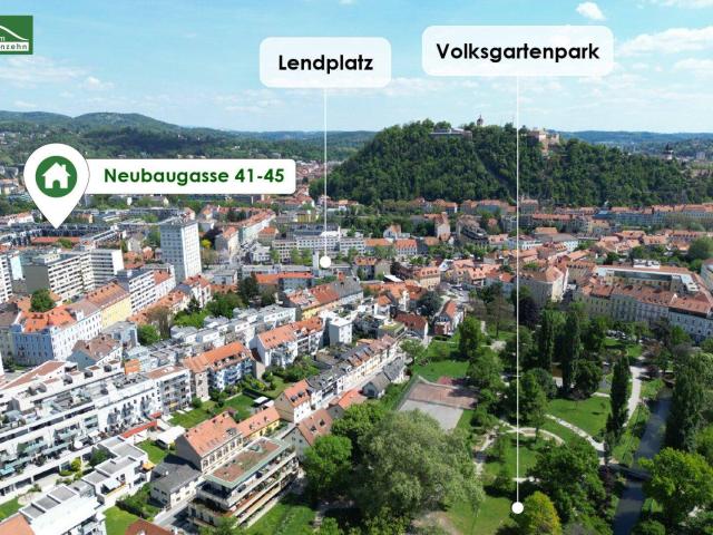 Zentral & modern Geräumige 3 Zimmer Wohnung mit großflächiger Freifläche!