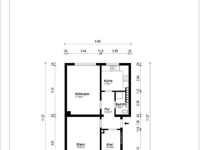 Zentral gelegene Wohnung