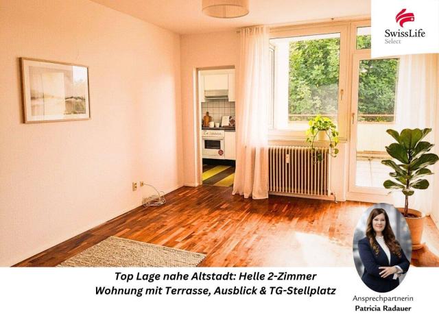 Zentral gelegene 2 Zimmer Wohnung mit Terrasse & Tiefgaragenstellplatz