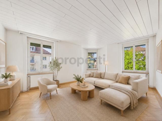 Zentral gelegene 4.5 Zimmer Etagenwohnung mit 200 m2 grosser Terasse + 18 m2 Wintergarten in St. Gallen