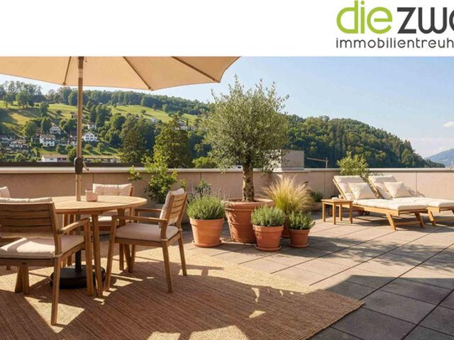 Zentrale 4 ZiWo mit grosser Dachterrasse und Panoramasicht