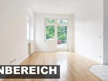 Zentrumsnah mit grünem Ausblick. 1 Zimmer mit Balkon und EBK in der Bahnhofsvorstadt