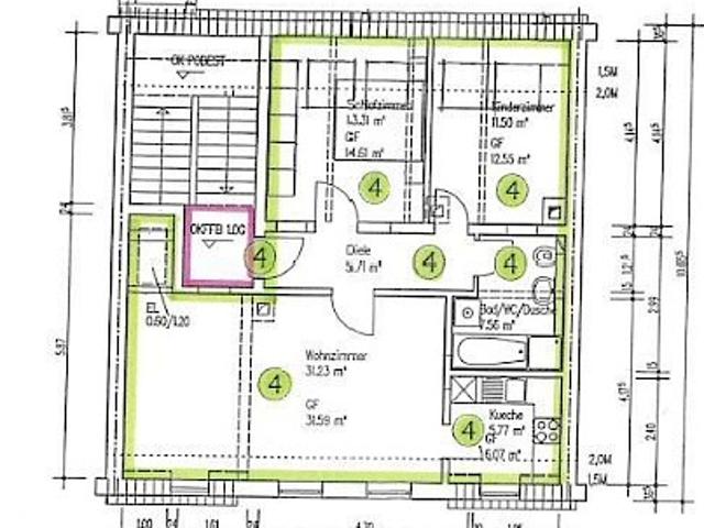 zentrumsnahe 3 Zimmer DG Wohnung in Plauen