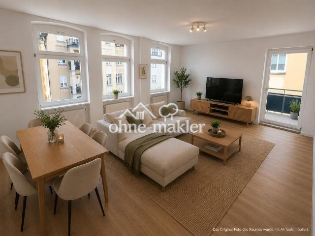 Zentrumsnahe, ruhige 2,5 Zimmer Wohnung mit Balkon in Brühlervorstadt