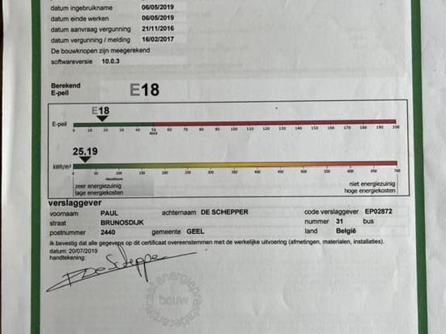 Zeer energiezuinige woning A+ met 3 slaapkamers en tuin
