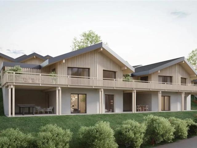 Zeitgenössische Chalets in der Siedlung Mollens – Les Martelles