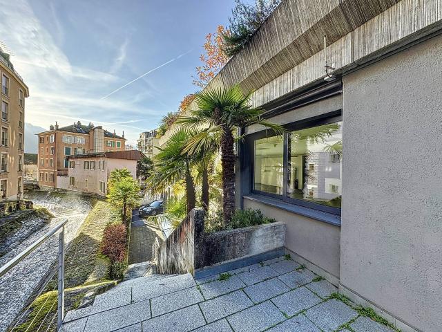Zeitgenössisches Loft von 300 m² mit privatem Garten im Zentrum von Montreux