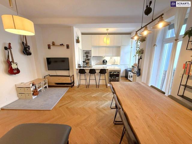Zeitlose Eleganz trifft modernen Wohnkomfort – stilvoll sanierte 3,5 Zimmer Altbauwohnung mit Designküche, zwei Außenflächen & Toplage nahe dem Türkenschanzpark