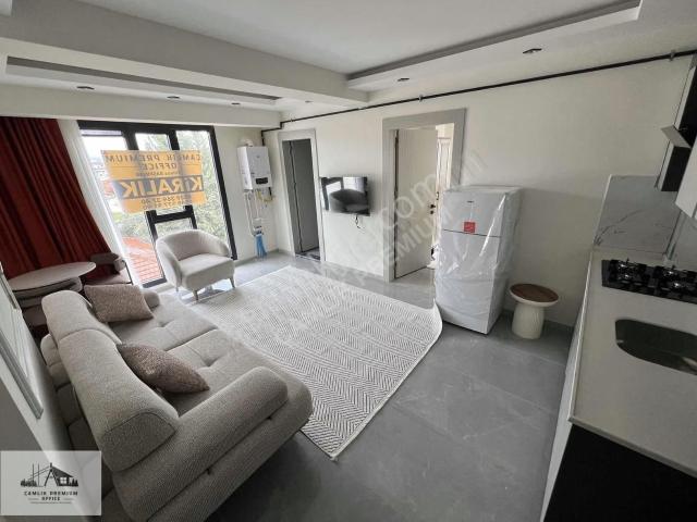 Zeytinköyde Sıfır Bina'da full Lüks Eşyalı 1+1 Daire