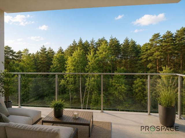 Mieszkanie 61,2 m² z pięknym widokiem na las nowoczesny apartament