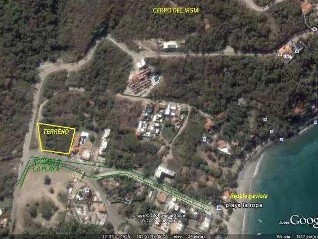 Zihuatanejo la ropa terreno venta 3552 m2