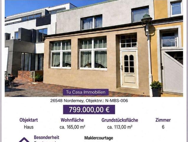 Zwei Wohneinheiten unter einem Dach Reihenhaus Norderney