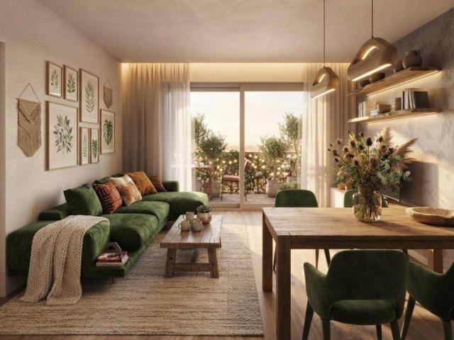 Zwei Zimmer, viel Freiraum moderne Wohnung mit großer Terrasse B5