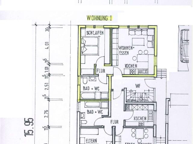 Zwei Zimmer Single Wohnung mit PKW Stellplatz