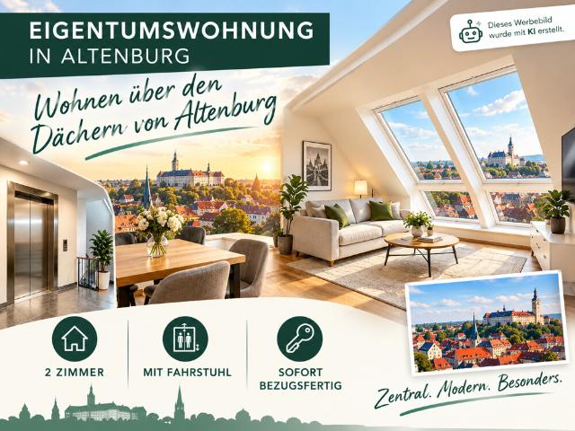 Zweiraumwohnung mit Lift über den Dächern von Altenburg Einziehen und Wohlfühlen!