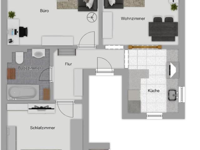Zu verkaufen! 3 Zi. Wohnung, Kernsaniert, 76qm, Bad Vilbel
