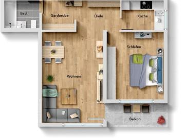 Flat for sale in Ruiter Straße - Balkon