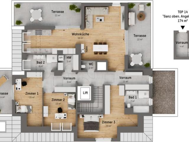 Zu Verkaufen 4 Schlafzimmer Wohnung Wien Wien DS105271440