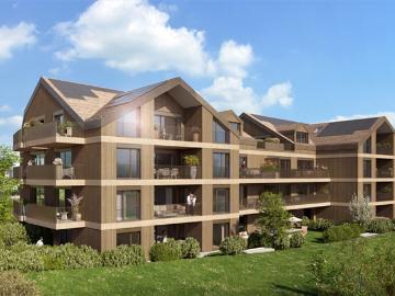 ZU VERKAUFEN AUF PLÄNEN WOHNUNG 2,5 STÜCKE 61 M2 NUTZFLAECHE IM ERSTEN OGENGESCHOSS