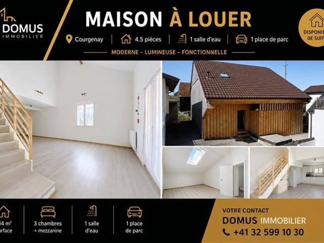 Zu vermieten in Courgenay – Renovierte Wohnung mit Charakter
