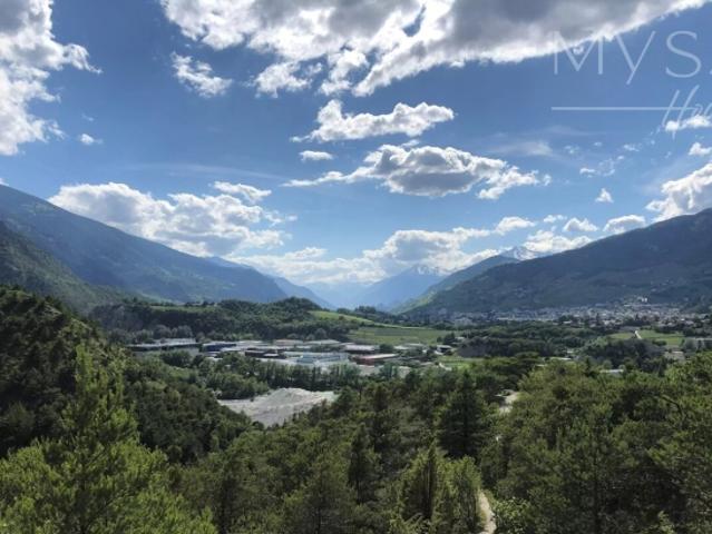 Industriehalle in der Industriezone Falcon Islands in Sierre