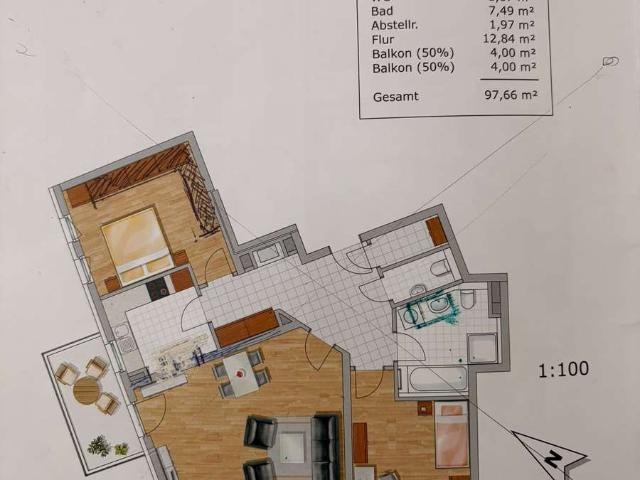 Zuhause mit 3 Zimmern in Augsburg