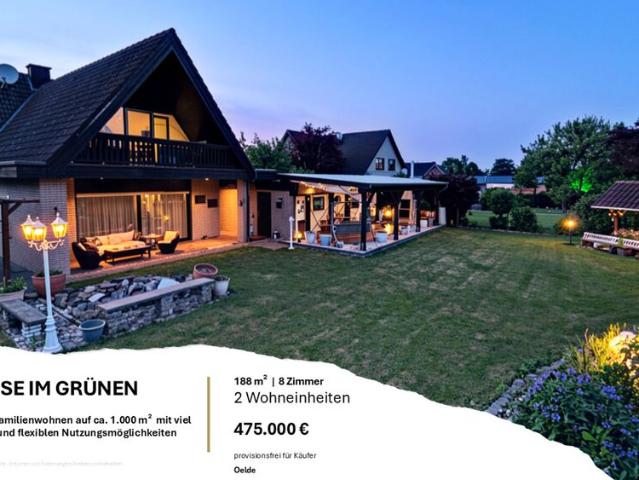 Zuhause im Grünen: Familienhaus auf ca. 1.000 m² mit Winterlounge & 2 Wohneinheiten