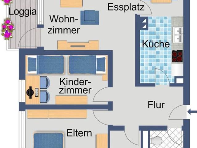 Zuhause in Wiesbaden Erbenheim: Wohnung im 5. Obergeschoss mit Personenaufzug