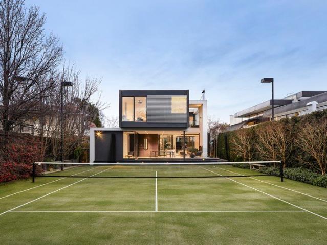 A Masterpiece of Modern Luxury with Tennis Court, Basement and Pool