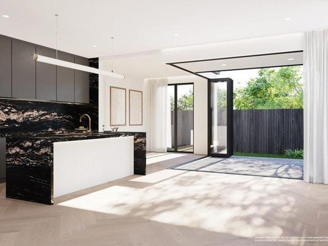 A brand new, modern house.